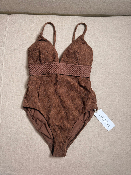 Seafolly one-piece swimsuit, size EU 36, textured fabric