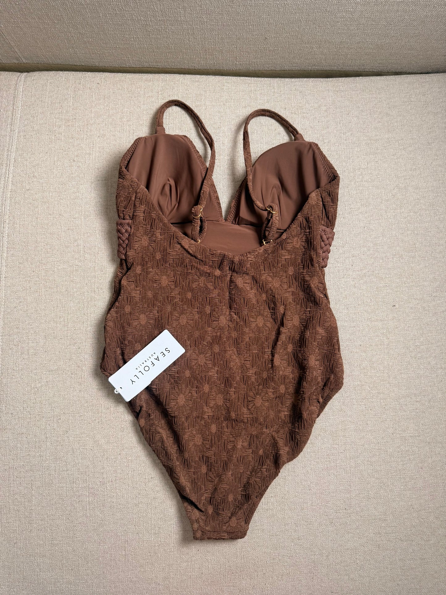 Seafolly one-piece swimsuit, size EU 36, textured fabric