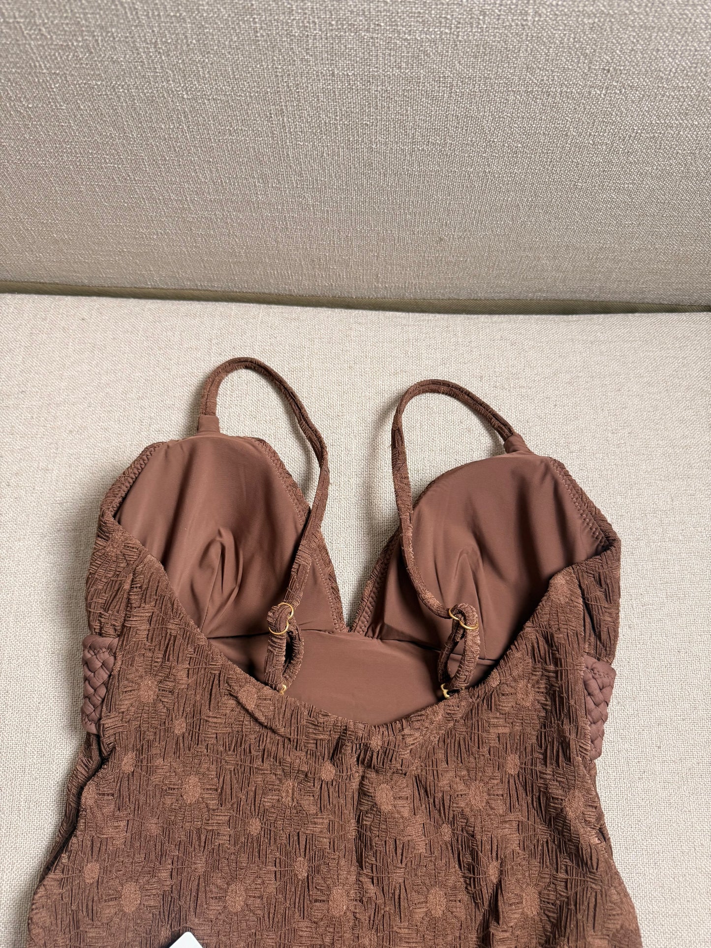 Seafolly one-piece swimsuit, size EU 36, textured fabric