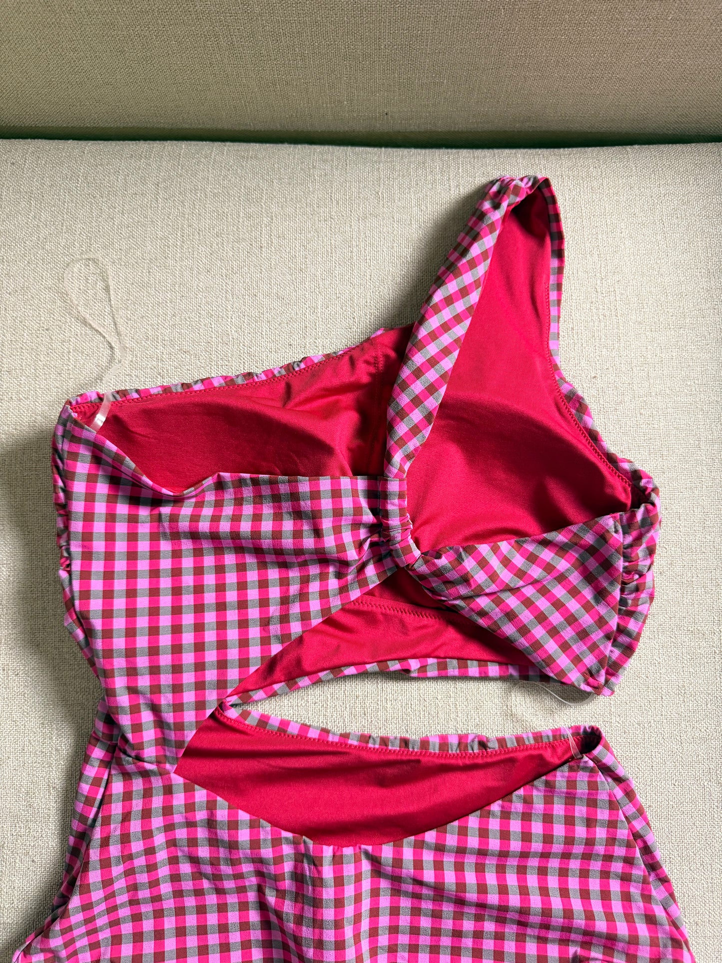Oysho one-piece swim, size S, vichy pattern